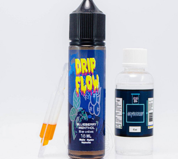 Рідина Drip Flow Organic Blueberry Menthol 60ml 3mg зі смаком чориці та ментолу (набір компонентів)
