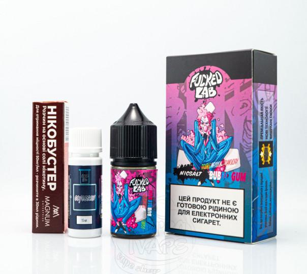 Жидкость Fucked Platinum Salt Bubblegum 30ml 25mg со вкусом жвачки (набор компонентов)