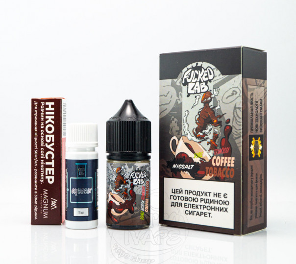 Рідина Fucked Platinum Salt Coffee Tobacco 30ml 50mg зі смаком тютюну та кави (набір компонентів)