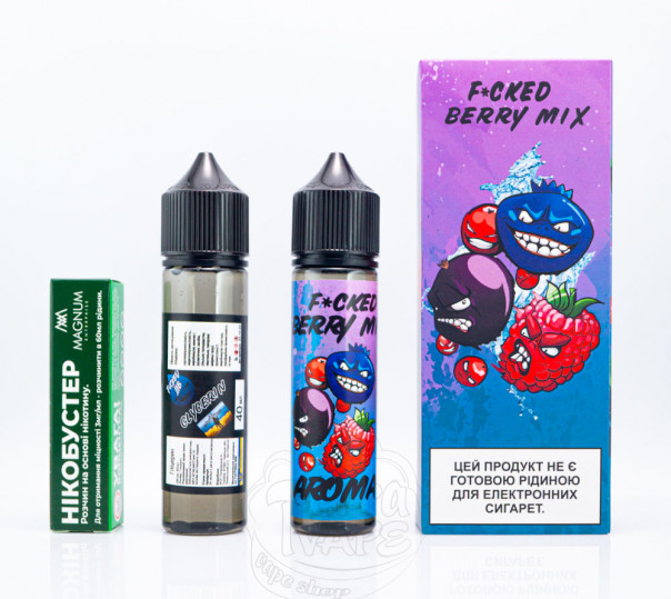 Жидкость Fucked Organic Berry Mix 60ml 0mg со вкусом ягод (набор компонентов)