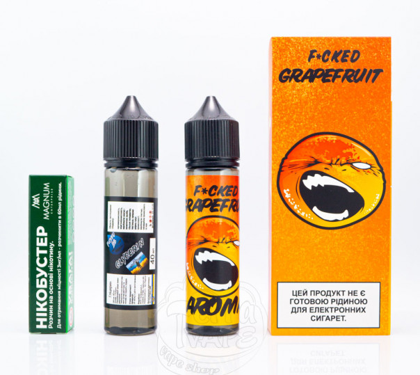 Рідина Fucked Organic Grapefruit 60ml 0mg зі смаком грейпфрута (набір компонентів)