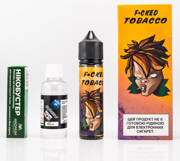 Рідина Fucked Organic Tobacco 60ml 0mg зі смаком тютюну (набір компонентів)