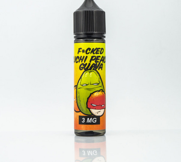 Рідина Fucked Organic Lichi Peach Guava 60ml 1.5mg на органічному нікотині зі смаком лічі, персика та гуави