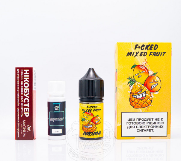 Жидкость Fucked Salt Mixed Fruit 30ml 0mg со вкусом персика, ананаса и манго (набор компонентов)