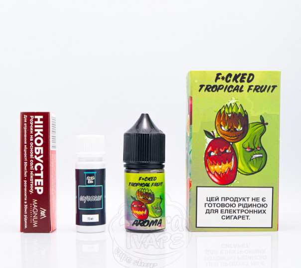 Рідина Fucked Salt Tropical Fruit 30ml 50mg зі смаком тропічних фруктів (набір компонентів)