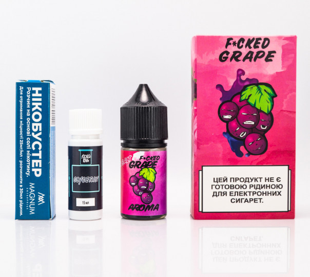 Жидкость Fucked Salt Grape 30ml 25mg со вкусом винограда (набор компонентов)