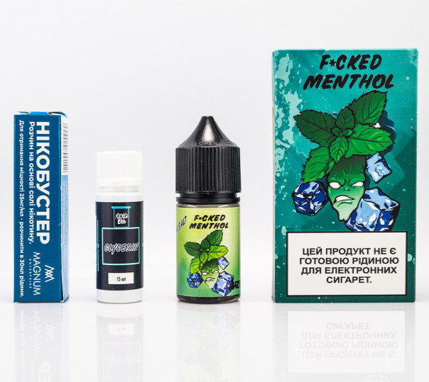 Рідина Fucked Salt Menthol 30ml 50mg зі смаком жуйки з ментолом (набір компонентів)