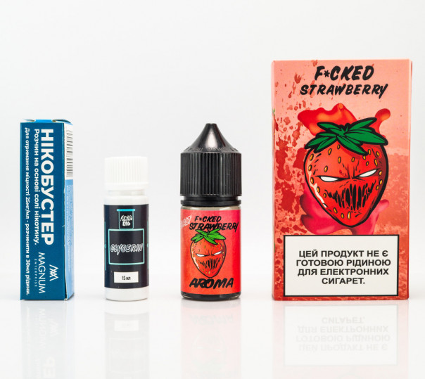 Рідина Fucked Salt Strawberry 30ml 25mg зі смаком полуниці (набір компонентів)