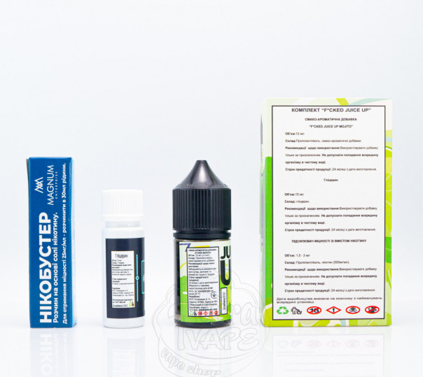 Рідина Juice Up Salt Mohito 30ml 25mg зі смаком мохіто (набір компонентів)