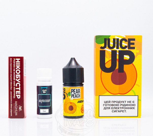 Рідина Juice Up Salt Pear Peach 30ml 50mg зі смаком груші та персика (набір компонентів)