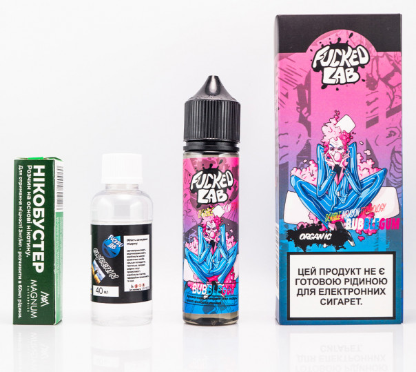 Жидкость Fucked Platinum Organic Bubblegum 60ml 3mg со вкусом жвачки (набор компонентов)