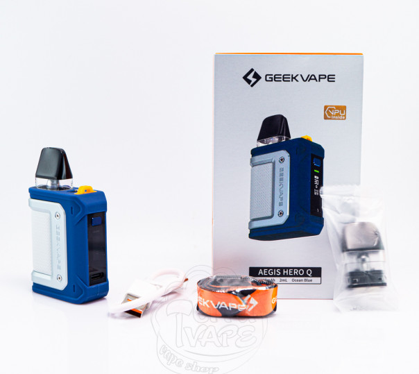 Geekvape Aegis Hero Q Pod Kit 1300mAh Ocean Blue Багаторазова POD система Geekvape Aegis Hero Q Pod Kit 1300mAh Ocean Blue Багаторазова POD система