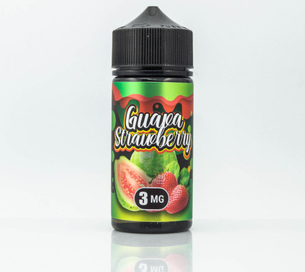 Жидкость Flamingo Organic Guava Strawberry 100ml 0mg без никотина со вкусом клубники и гуавы