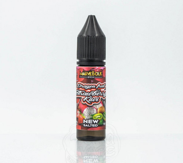 Жидкость Marvellous Brew Salt Dragonfruit Strawberry Kiwi 15ml 35mg на солевом никотине со вкусом драгонфрута, киви и клубники