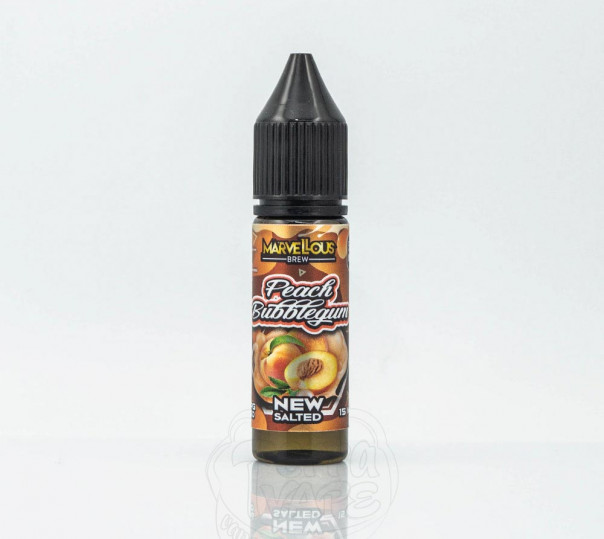 Жидкость Marvellous Brew Salt Peach Bubblegum 15ml 35mg на солевом никотине со вкусом персиковой жвачки