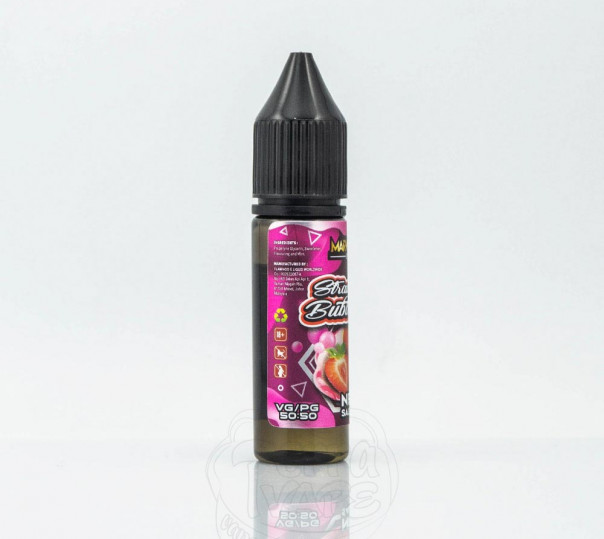 Рідина Marvellous Brew Salt Strawberry Bubblegum 15ml 50mg на сольовому нікотині зі смаком жуйки з полуницею