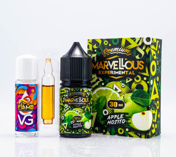 Жидкость Marvellous Brew Experimental Salt Apple Mojito 30ml 50mg (набор компонентов)