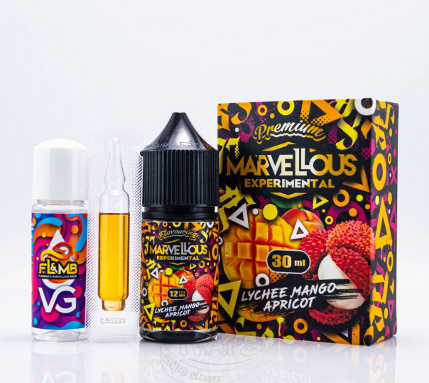 Жидкость Marvellous Brew Experimental Salt Lychee Mango Apricot 30ml 50mg (набор компонентов)