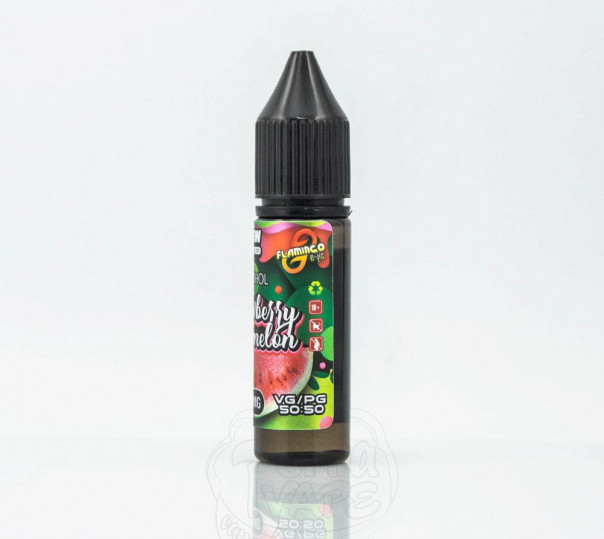 Рідина Flamingo Salt Strawberry Watermelon 15ml 50mg на сольовому нікотині зі смаком кавуна та полуниці