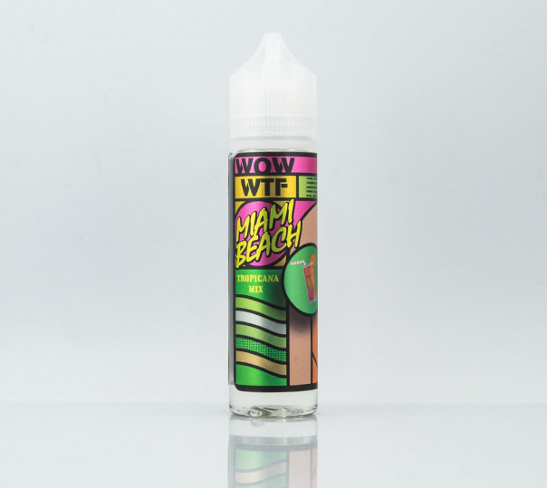 Рідина WOW WTF Miami Beach 60ml 1.5mg на органічному нікотині зі смаком тропічних фруктів