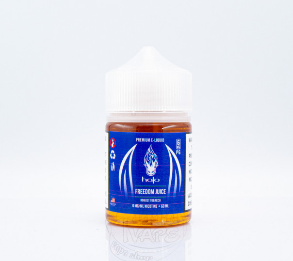 Рідина Halo Organic Freedom juice 60ml 3mg на органічному нікотині зі смаком тютюну Вірджинія