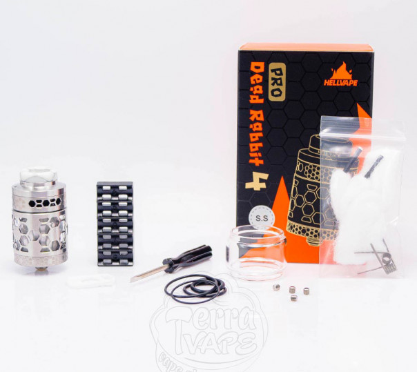 Hellvape Dead Rabbit 4 RTA Pro Tank Atomizer Matte Black Обслуживаемый бак