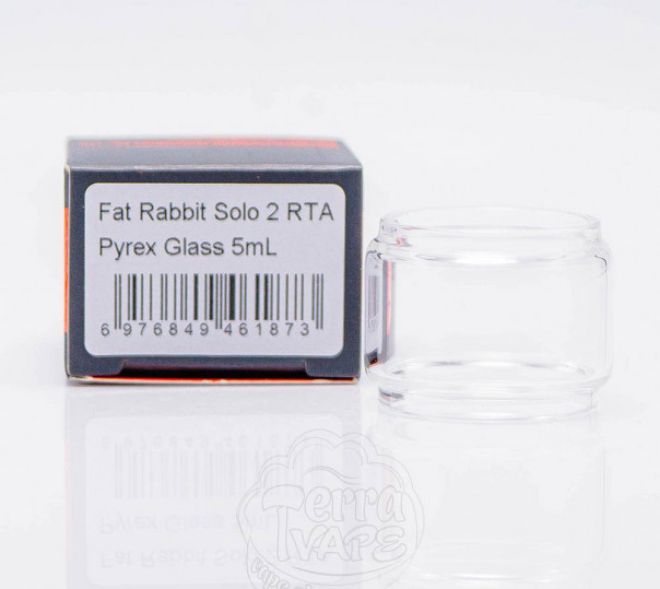Скло для вейпу Hellvape Fat Rabbit Solo 2 RTA Pyrex Glass 5ml Скло для вейпу Hellvape Fat Rabbit Solo 2 RTA Pyrex Glass 5ml