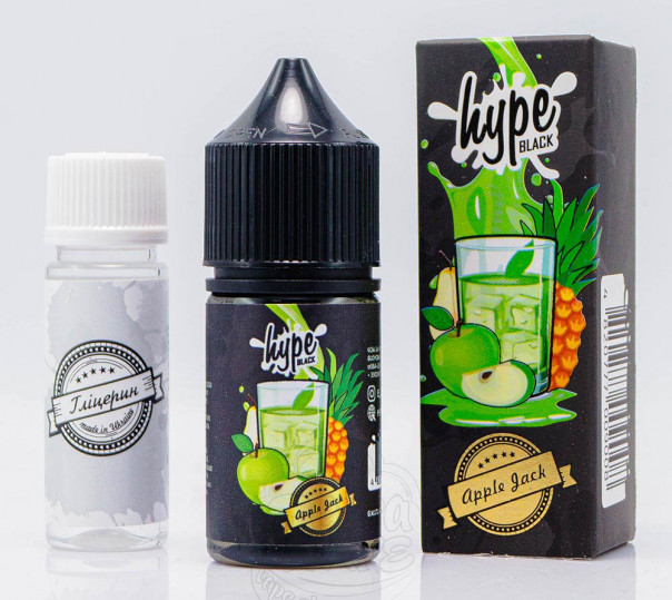 Жидкость Hype Black Salt Apple Jack 30ml 25mg со вкусом яблока и ананаса (набор компонентов)