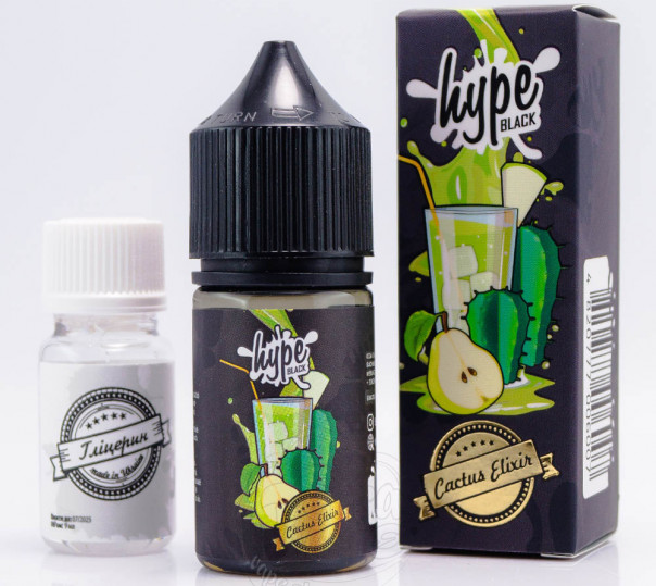 Жидкость Hype Black Salt Cactus Elixir 30ml 25mg со вкусом коктейля из груши и кактуса (набор компонентов)