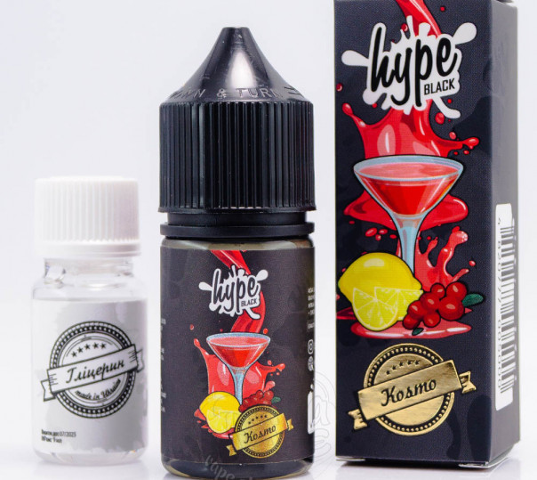 Жидкость Hype Black Salt Kosmo 30ml 25mg со вкусом коктейля Космополитен (набор компонентов)
