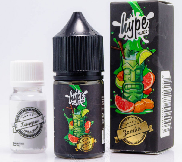 Жидкость Hype Black Salt Zombie 30ml 50mg со вкусом коктейля Зомби (набор компонентов)