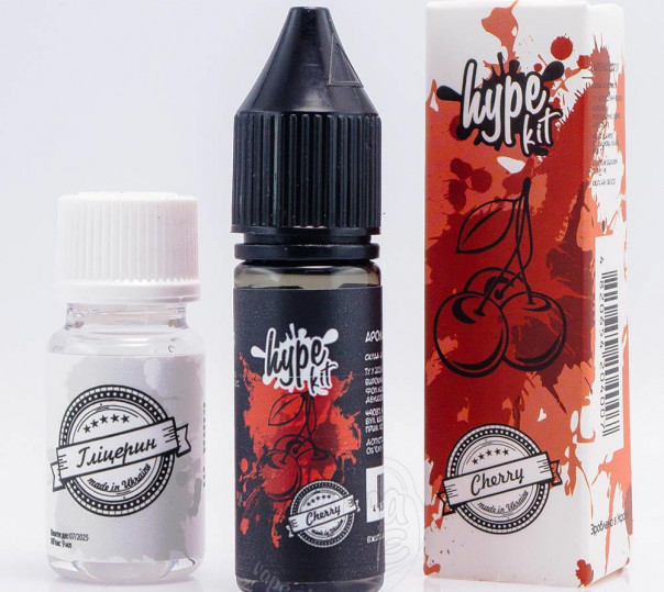 Рідина Hype Salt Cherry 15ml 25mg зі смаком вишні (набір компонентів)