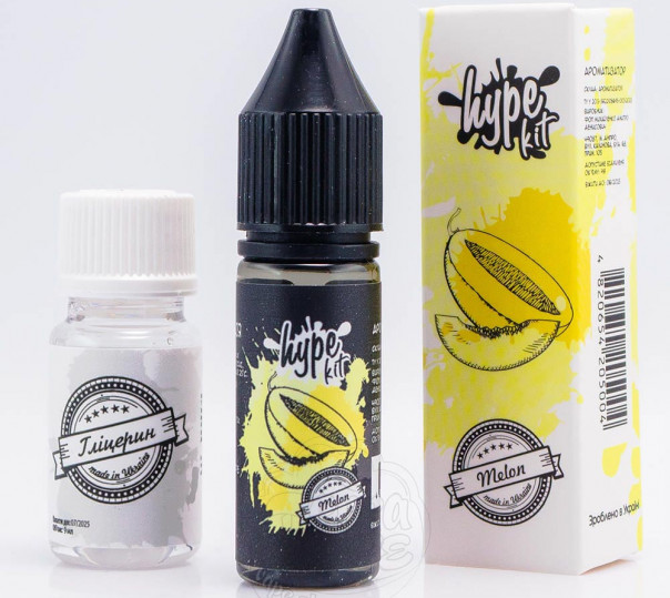 Рідина Hype Salt Melon 15ml 25mg зі смаком дині (набір компонентів)