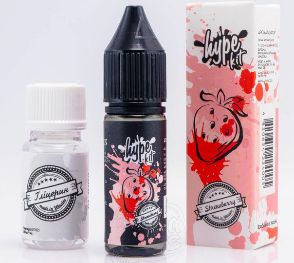 Рідина Hype Salt Strawberry 15ml 50mg зі смаком полуниці (набір компонентів)