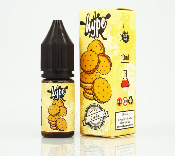 Жидкость Hype Salt New Cookie 10ml 15mg на солевом никотине со вкусом печенья