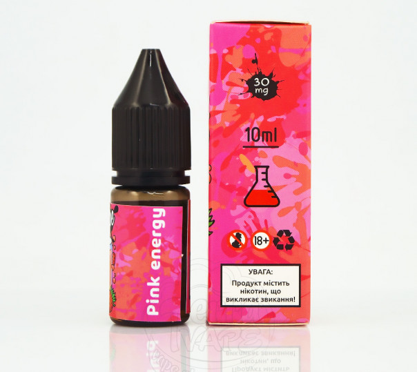 Жидкость Hype Salt New Pink Energy 10ml 15mg на солевом никотине со вкусом клубничного энергетика