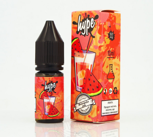 Жидкость Hype Salt New Watermelon Soda 10ml 15mg на солевом никотине со вкусом арбузного лимонада