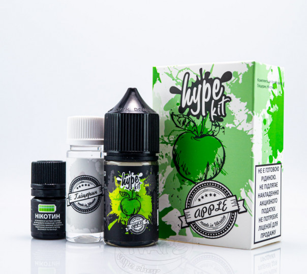 Рідина Hype Salt Apple 30ml 50mg зі смаком яблука (набір компонентів)