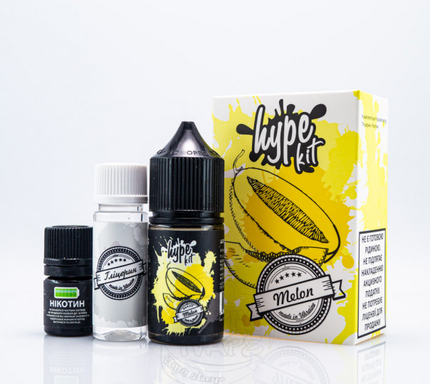 Жидкость Hype Salt Melon 30ml 25mg со вкусом дыни (набор компонентов)