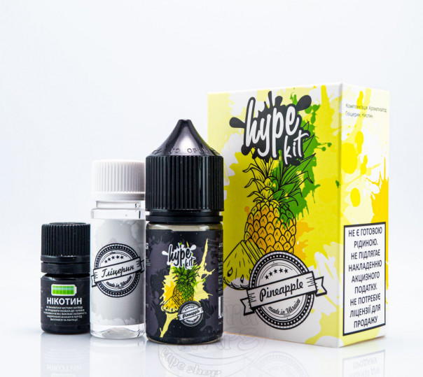 Жидкость Hype Salt Pineapple 30ml 50mg со вкусом ананаса (набор компонентов)