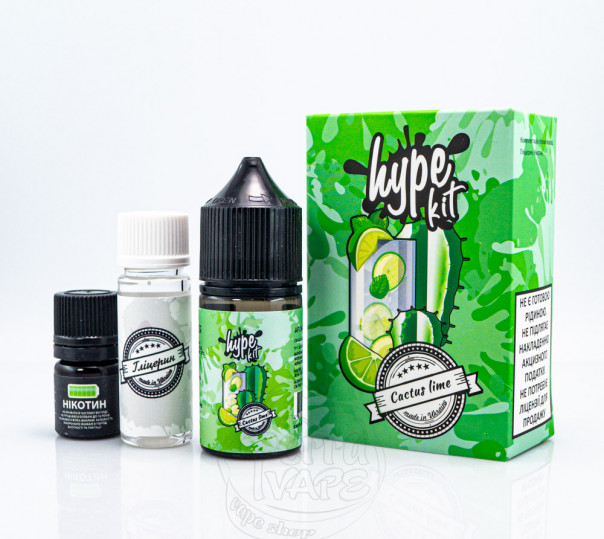 Рідина Hype Salt New Cactus Lime 30ml 50mg зі смаком кактусу та лайму (набір компонентів)