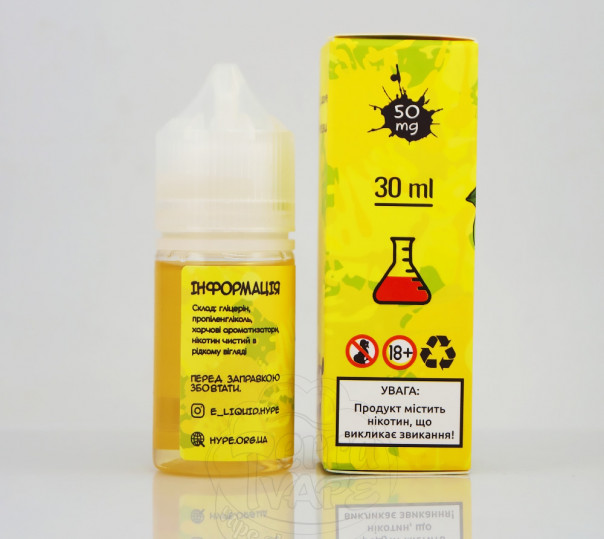 Рідина Hype Salt New Lemon Mint 30ml 15mg на сольовому нікотині зі смаком лимону з м'ятою