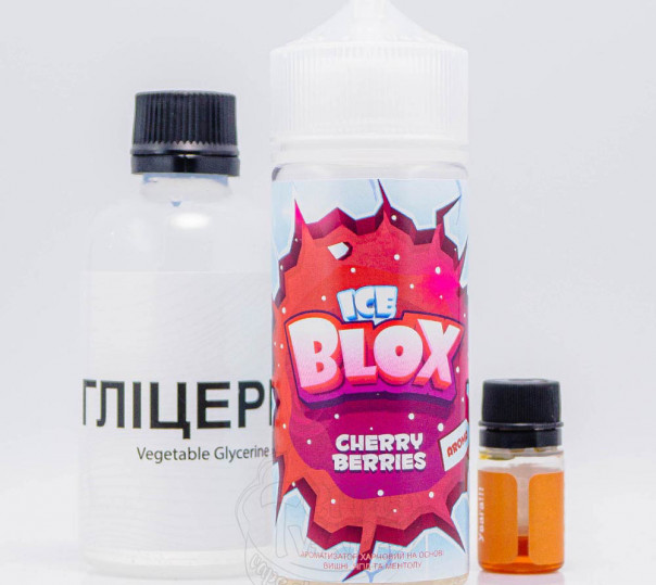Рідина Ice Blox Organic Cherry Berries 120ml 1.5mg зі смаком вишні і ягід з холодком (набір компонентів)