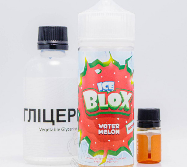 Рідина Ice Blox Organic Watermelon 120ml 1.5mg зі смаком кавуна і ментолу (набір компонентів)