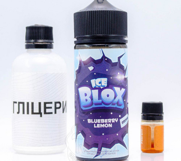 Рідина Ice Blox Organic Blueberry Lemon 120ml 3mg зі смаком чорниці, лимону і ментолу (набір компонентів)