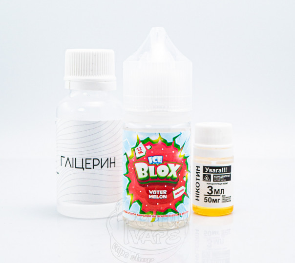 Жидкость Ice Blox Salt Watermelon 30ml 50mg со вкусом холодного арбуза (набор компонентов)