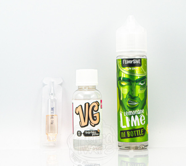 Жидкость In Bottle Organic Lime Lemonade 60ml 3mg со вкусом лаймового лимонада (набор компонентов)