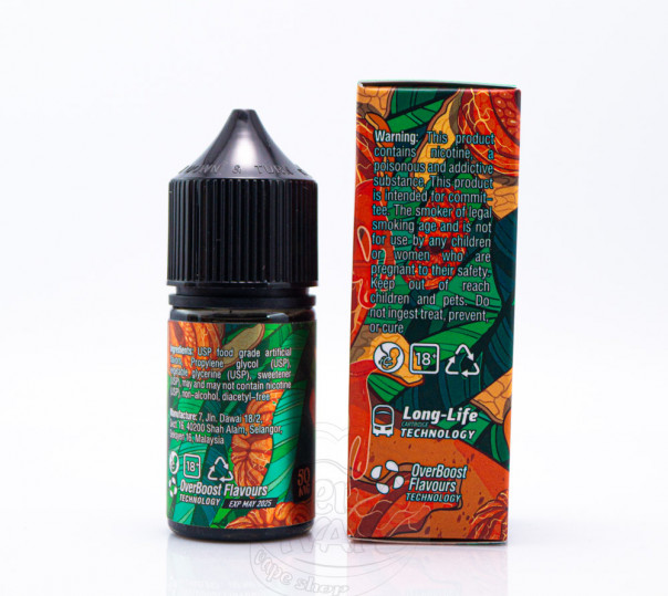 Рідина In Bottle Salt Tangerine 30ml 30mg на сольовому нікотині зі смаком танжерину