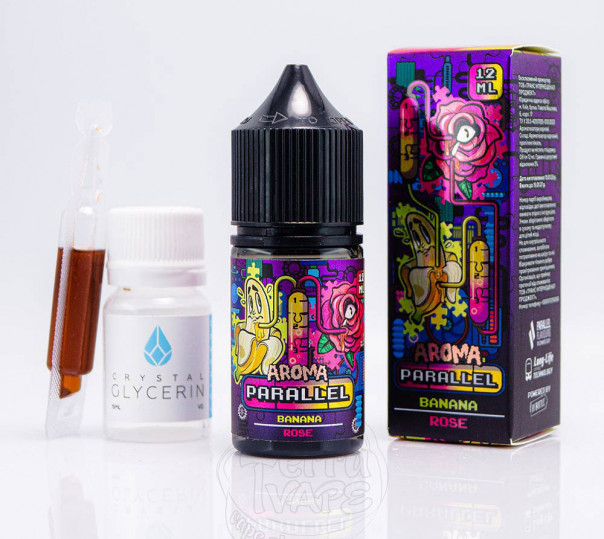 Рідина In Bottle Parallel Salt Banana Rose 30ml 50mg зі смаком банана та рози (набір компонентів)