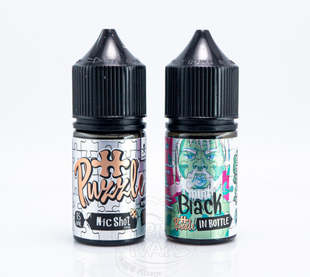 Рідина In Bottle Puzzle Salt Black Mint 30ml 30mg зі смаком м'яти та ментолу (набір компонентів)